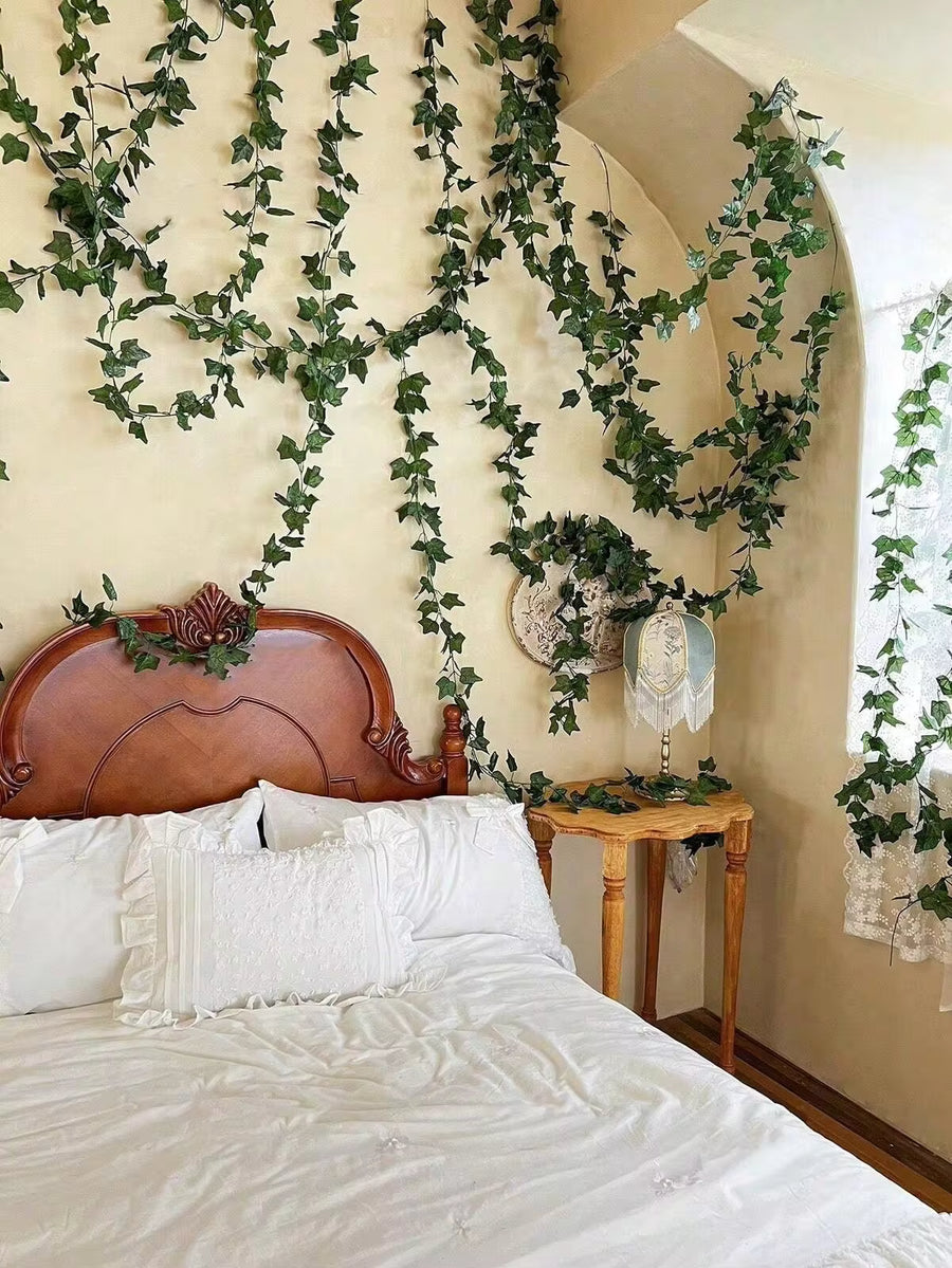 1/5/12pcs Ivy Leaf Artificial Plant Vine Detachable Leaves UV Resistant Plastic Plant For Decoration In Living Rooms Kitchens Balconies Gardens Bedrooms And Farmhouses