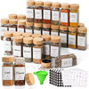 15/24/36PCS Spice Bottles, Condiment Containers, Glass Spice Bottles With Bamboo Lids, Kitchen Essentials, Spice Set, Kitchen Set, Spice Organizer, Cabinet Spice Rack Organizer